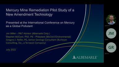 Mercury Mine Remediation Pilot Study of a New Amendment Technology